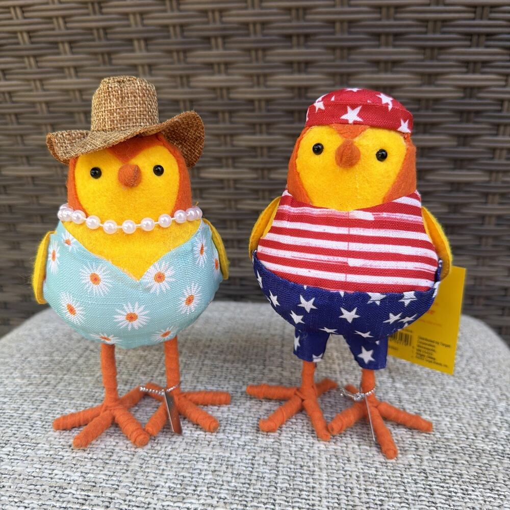 Lot of 2 Target Sun Squad Featherly Friends Pearl and Drummer Birds Summer 2022